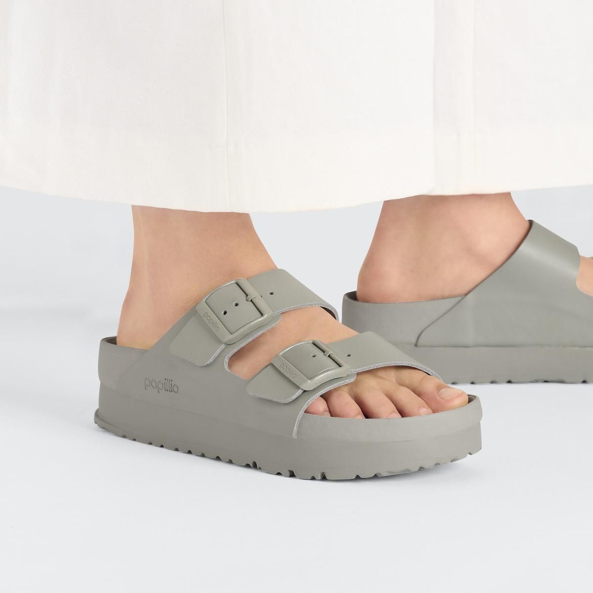 파필리오 플랫폼 레더 스트랩 샌들 Arizona PAP Flex 1026913 MINERAL GRAY - 상세 이미지 3