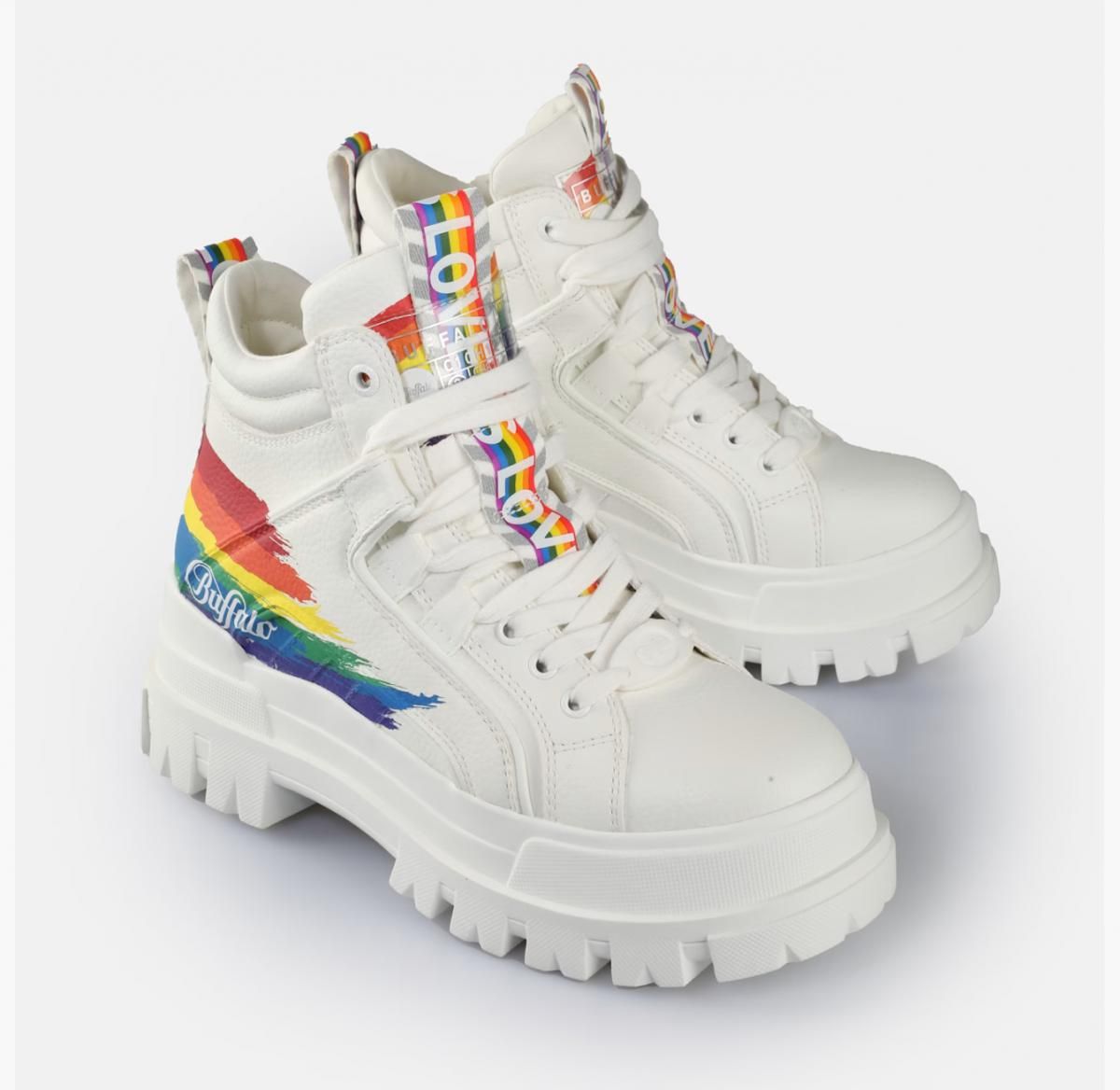 버팔로 플랫폼 앵클부츠 레인보우 Aspha NC MID BS 02386142 WEISS/MULTICOLOR - 상세 이미지 3