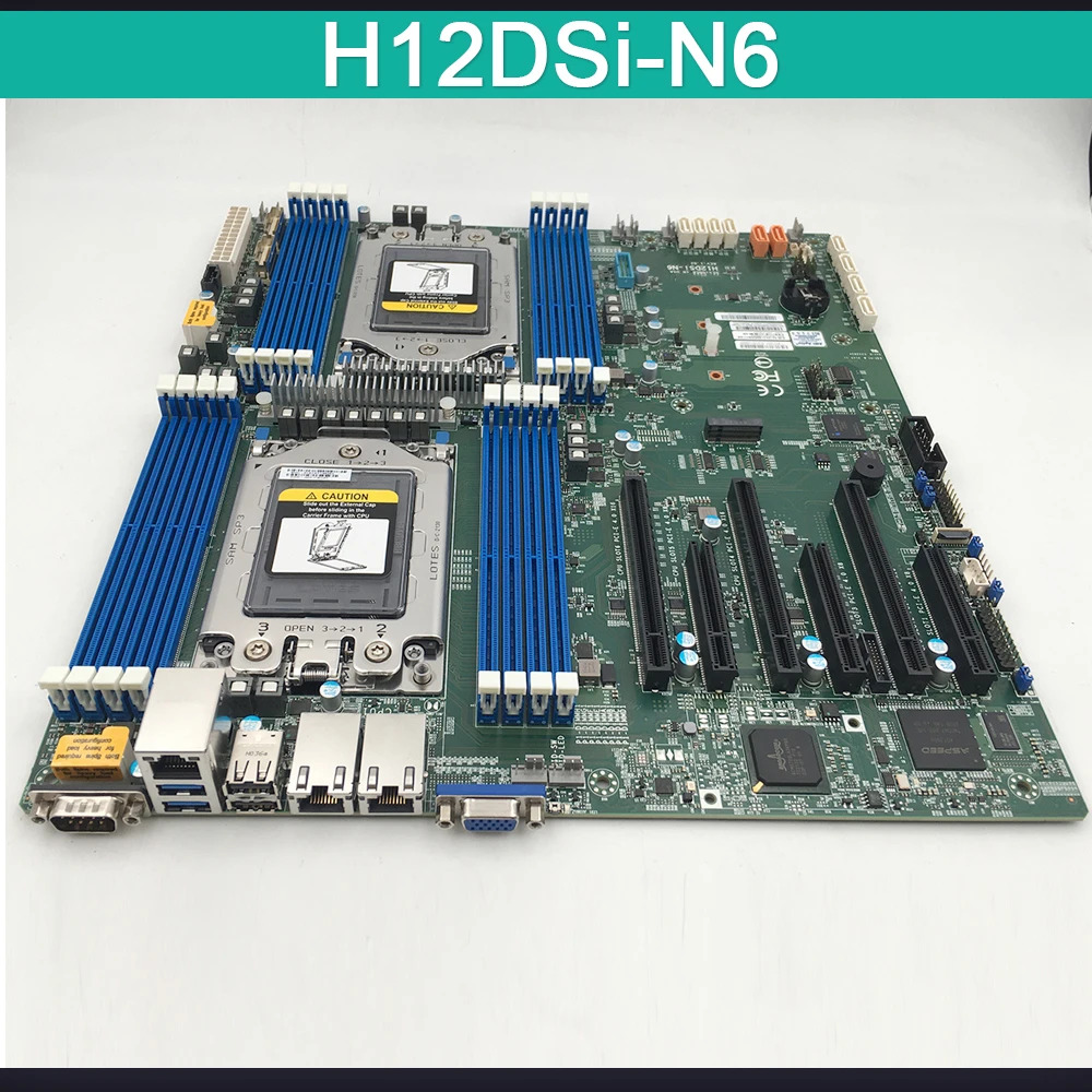 Supermicro 서버 마더보드H12DSi-N6 듀얼 EPYC 7003/7002 시리즈 프로세서 기가비트 LAN 포트 전IPMI