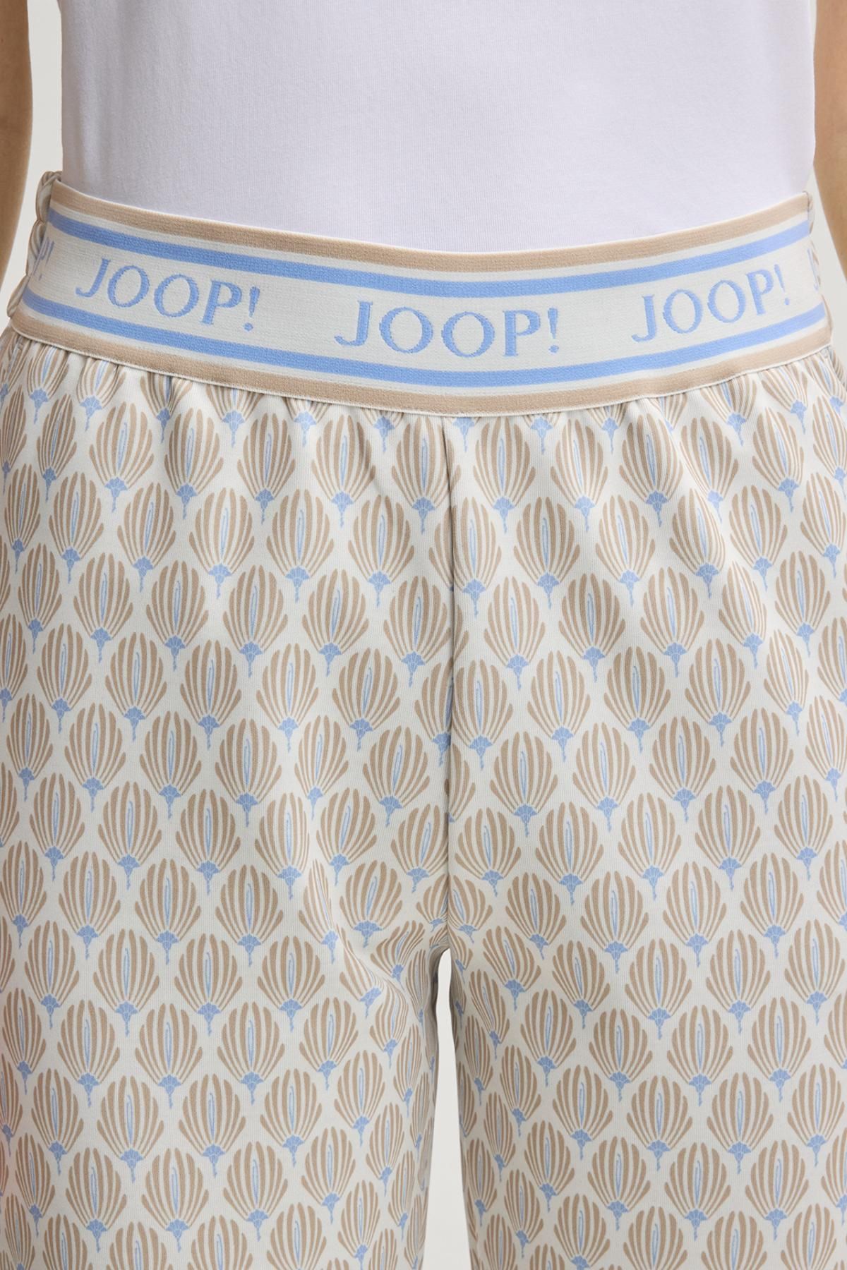 윱 코튼믹스 스트레치 조거팬츠 콘플라워 패턴 30049337-10020002-120 CREME/BEIGE/HELLBLAU - 상세 이미지 5