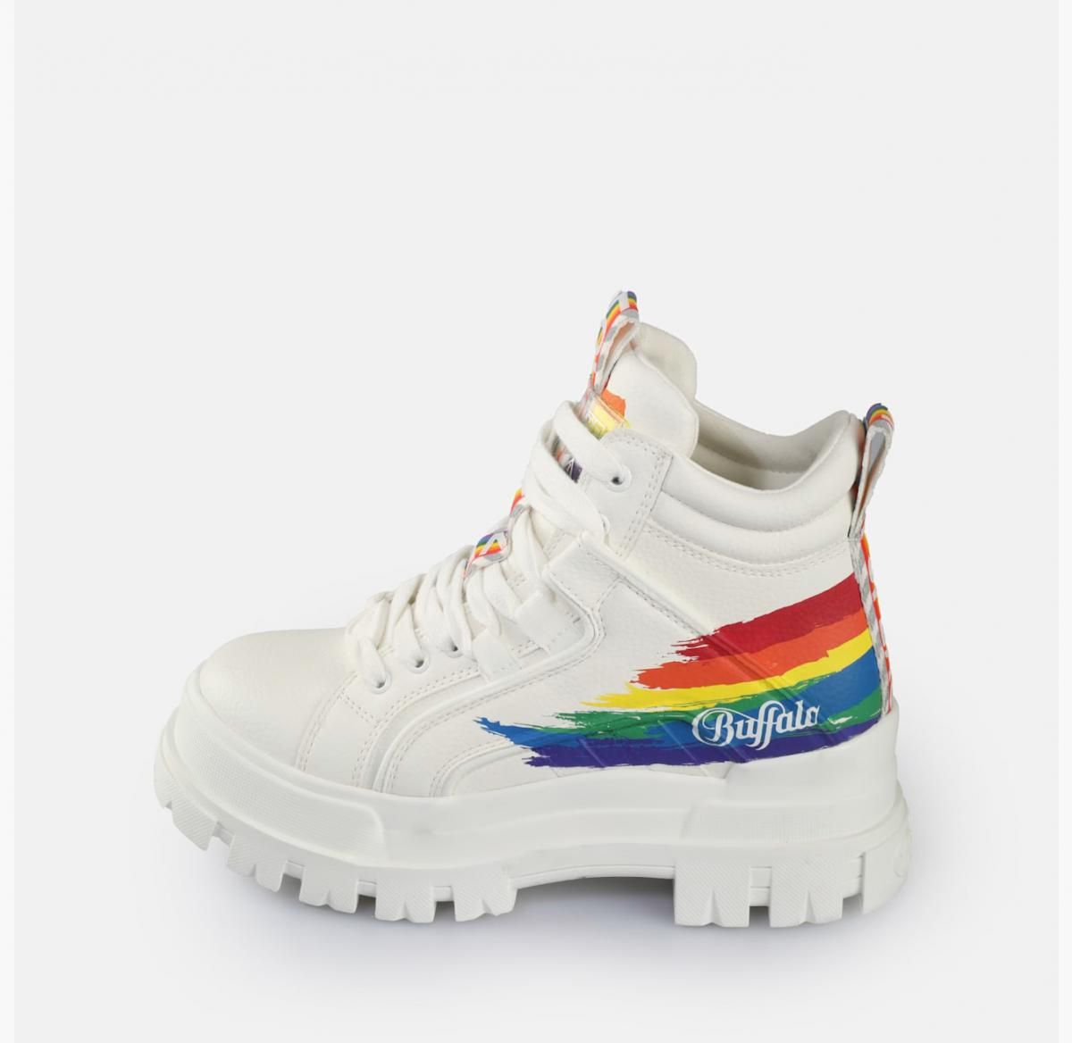 버팔로 플랫폼 앵클부츠 레인보우 Aspha NC MID BS 02386142 WEISS/MULTICOLOR - 상품 이미지