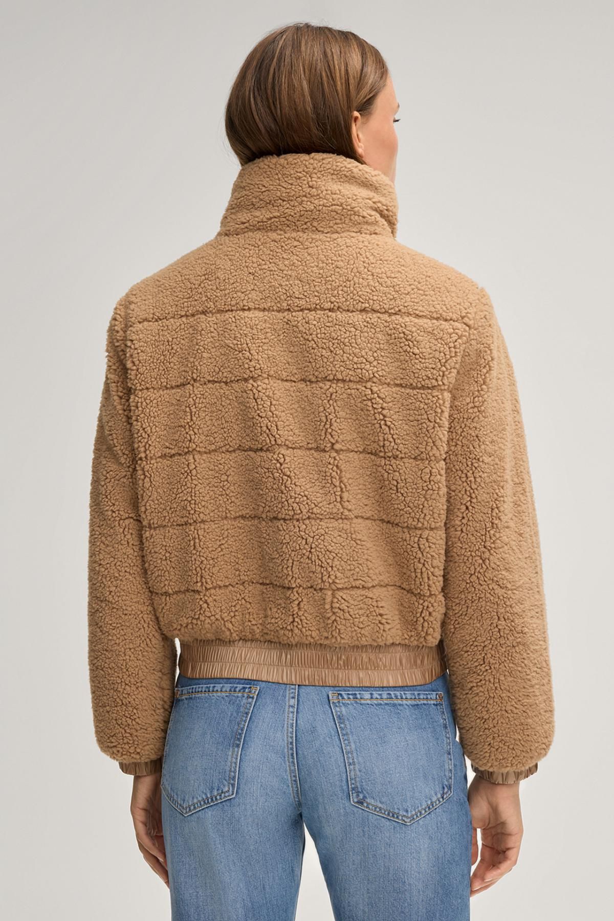 윱 테디 퍼 하이넥 집업 재킷 카멜 30048971-10020658-268 ONE COLOR - 상세 이미지 4