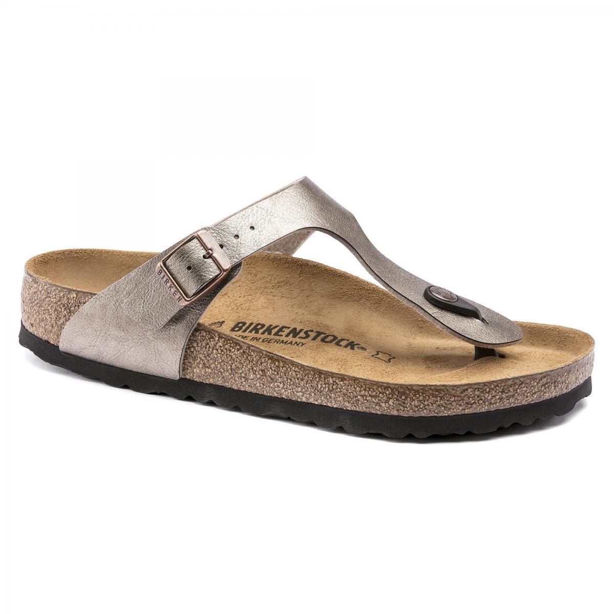 버켄스탁 메탈릭 스트랩 토우포스트 샌들 Gizeh BirkoFlor 1016144/1016145 GRACEFUL TAUPE - 상세 이미지 2