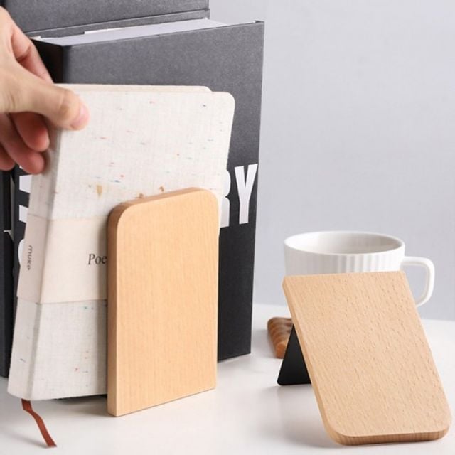 북엔드 원목 캐주얼 2p(13x8cm) L자형 필수템 책고정 - 메인 이미지