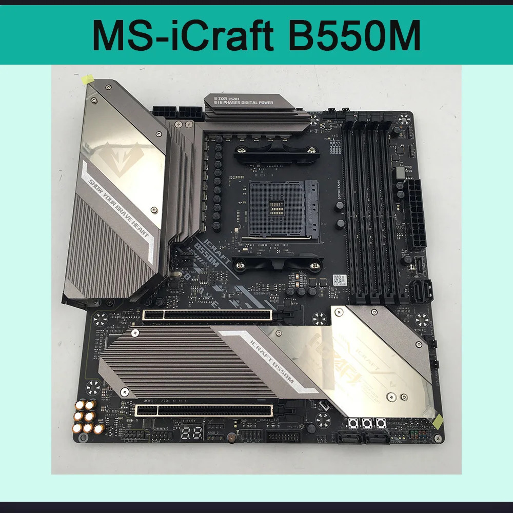 MAXSUN 데스크탑 컴퓨터 마더보드 소켓 AM4 NVME M.2 SATA SSD DDR4 MS-iCraft B550M 새 B550