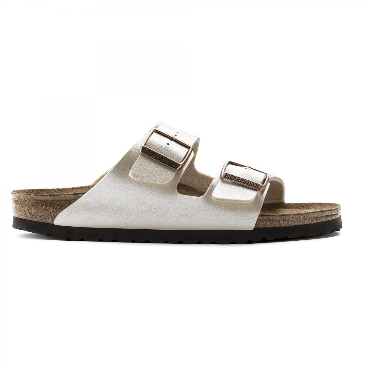 버켄스탁 글로시 스트랩 샌들 Arizona BirkoFlor 1009920/1009921 GRACEFUL PEARL WHITE - 상품 이미지