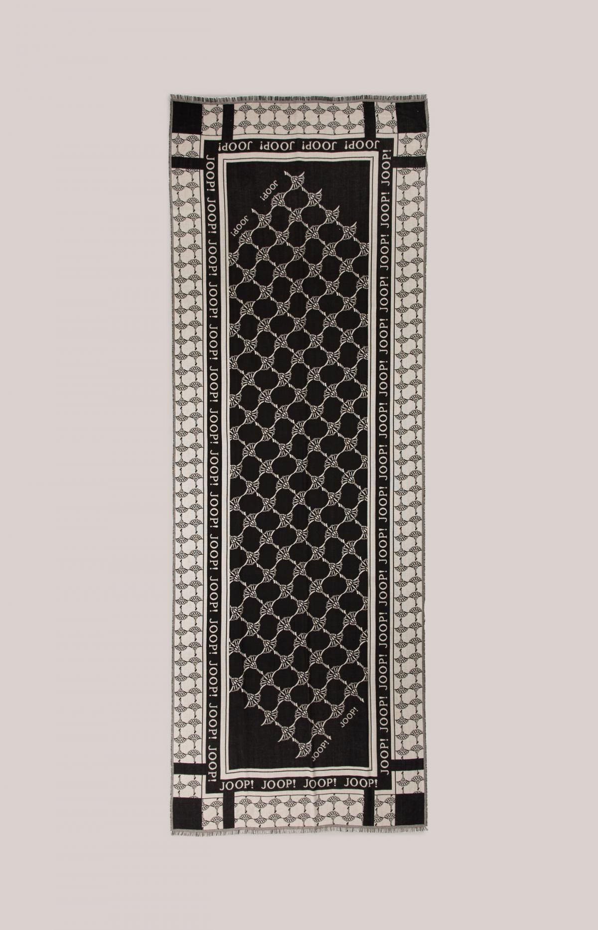 윱 테크니컬 자카드 블랙베이지 스카프 30030063-10012876-001 SCHWARZ/BEIGE - 상세 이미지 3