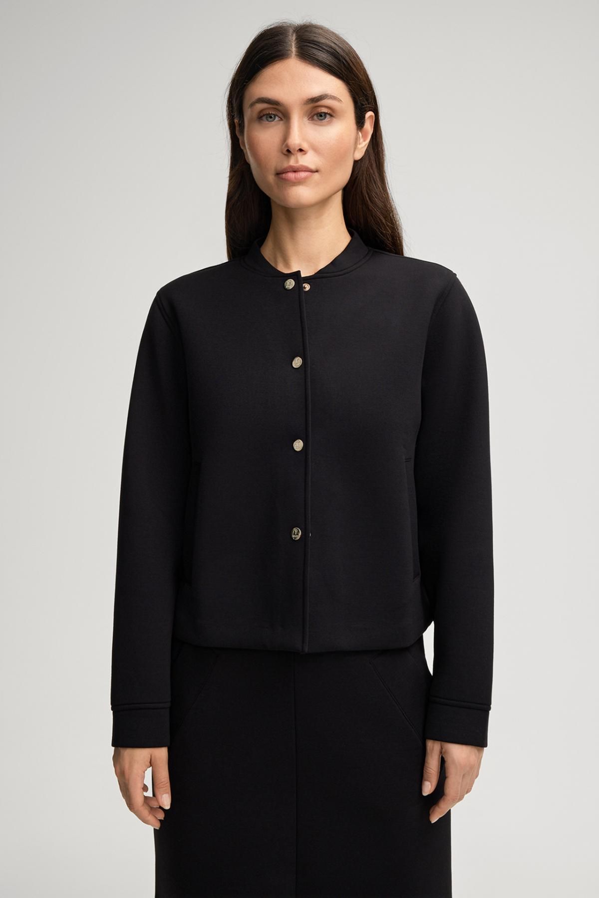 윱 베이직 블랙 스탠드카라 스웨트 재킷 30048402-10016485-001 ONE COLOR - 상세 이미지 2