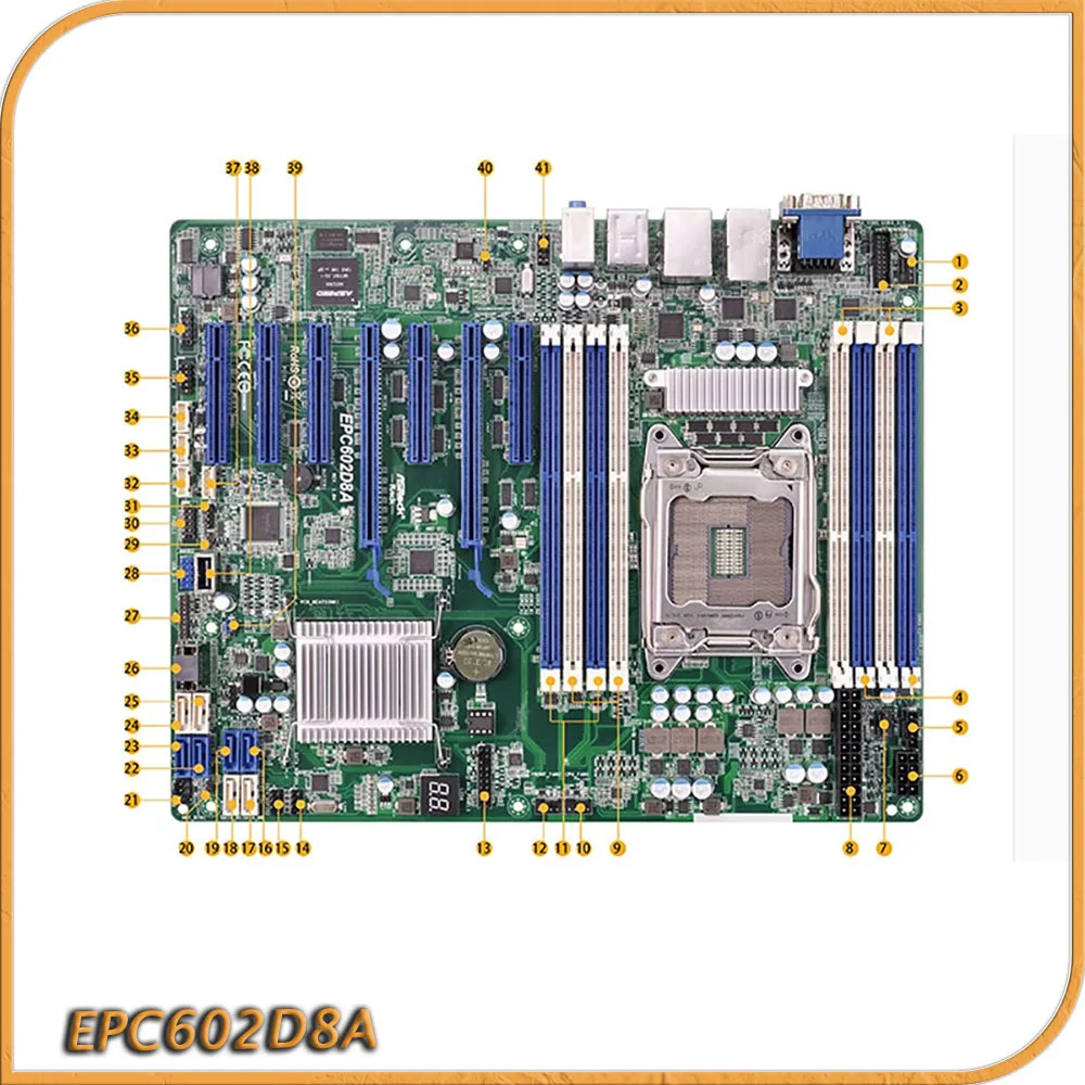 ASRock호환 랙 단일 CPU 서버 마더보드 EPC602D8A용