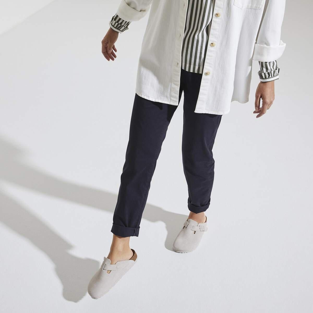 버켄스탁 보스턴 스웨이드 레더 베이직 슬리퍼 1024731/1024740 ANTIQUE WHITE - 상세 이미지 4