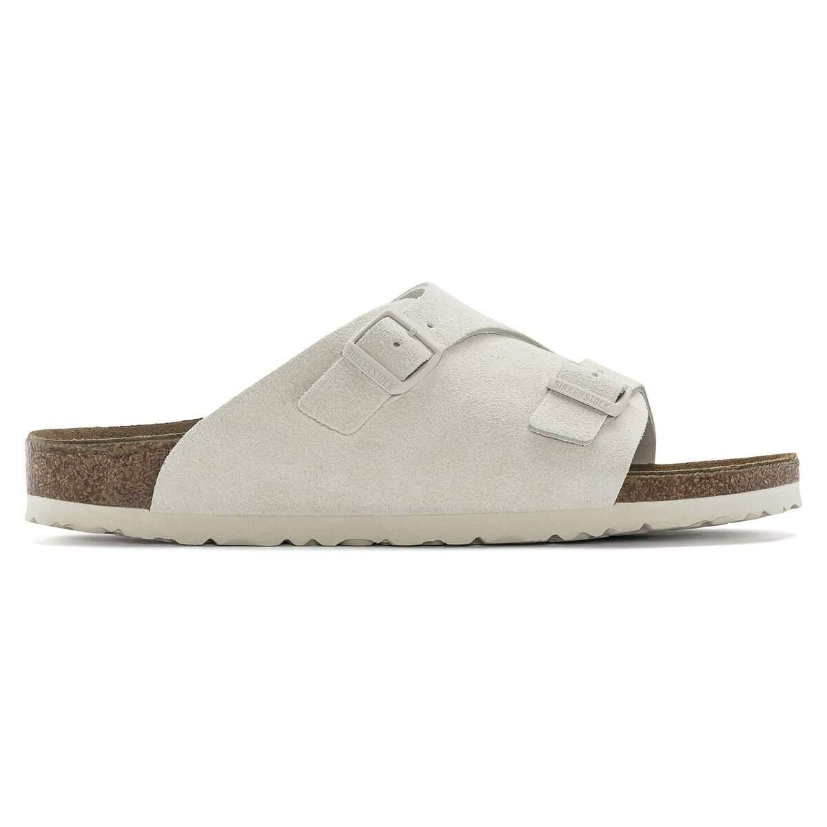 버켄스탁 취리히 스웨이드 레더 스트랩 샌들 1025028/1025008 ANTIQUE WHITE - 상품 이미지
