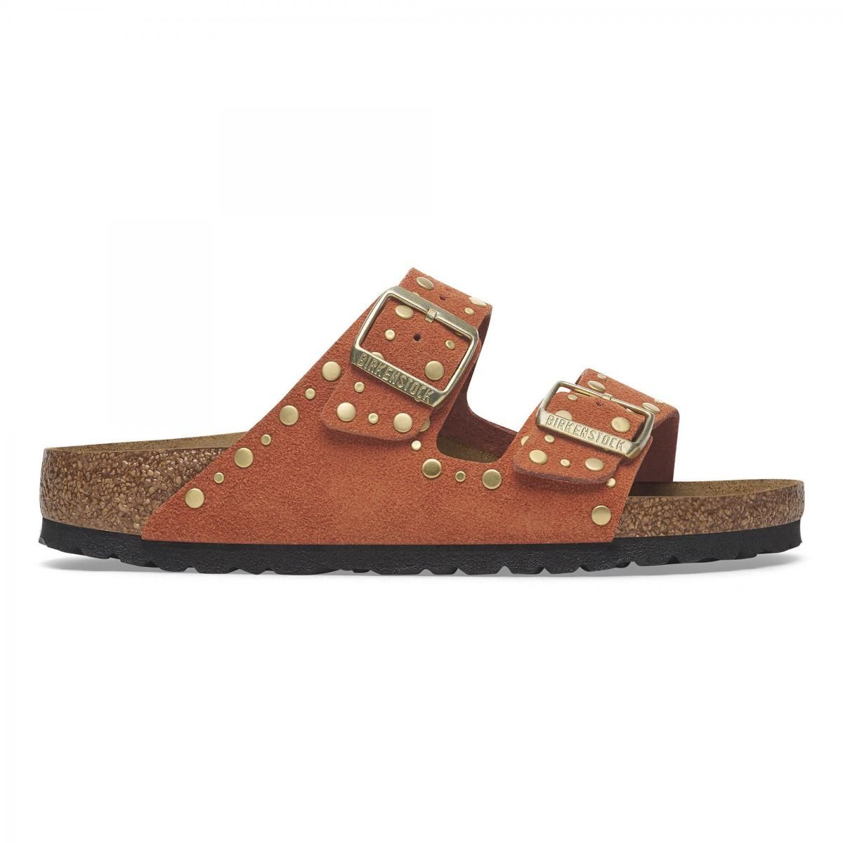 버켄스탁 스웨이드 리벳 스트랩 샌들 Arizona 1029501/1029513 DARK RUST - 상품 이미지