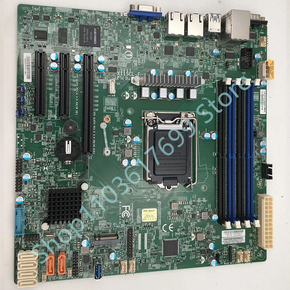 Supermicro 단일 채널 C242 칩 LGA 1151 X11SCL-F서버 마더보드