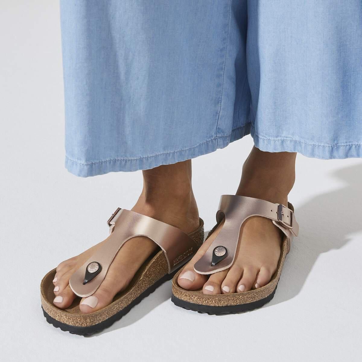 버켄스탁 메탈릭 스트랩 샌들 Gizeh BirkoFlor 1023943/1023925 COPPER - 상세 이미지 5