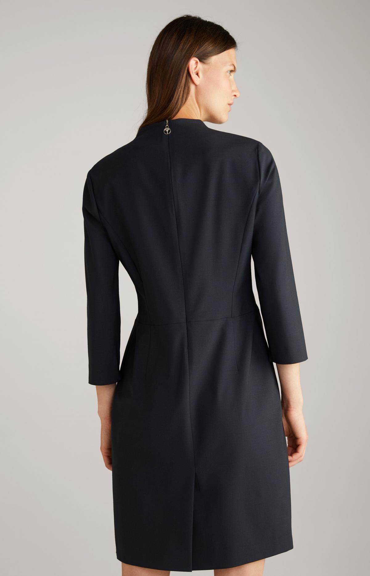 윱 네이비 울블렌드 A라인 원피스 30038429-10010448-405 NAVY - 상세 이미지 4