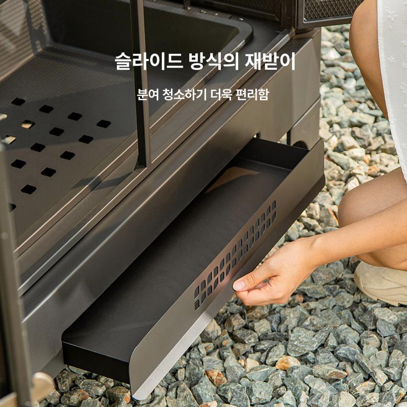 대형 캠핑화목난로 펜션 불멍 숯불 야외 화덕 화롯대 기본 - 상세 이미지 4