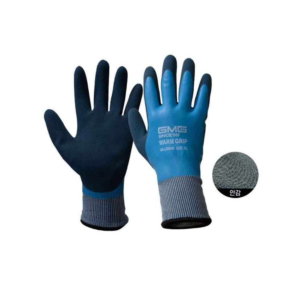 GMG 산업장갑 KR-L2005W 웜그립 M 방한용 방수 5EA - 상품 이미지