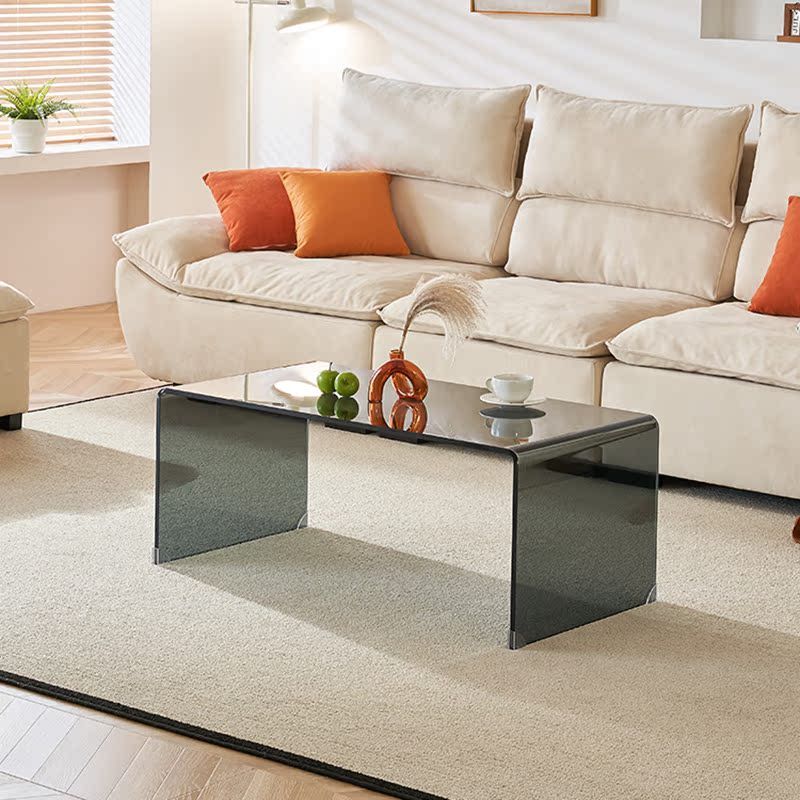 북유럽 커피 좌탁 유리 소파테이블 모던 투명 탁자 투명 60x35x35cm