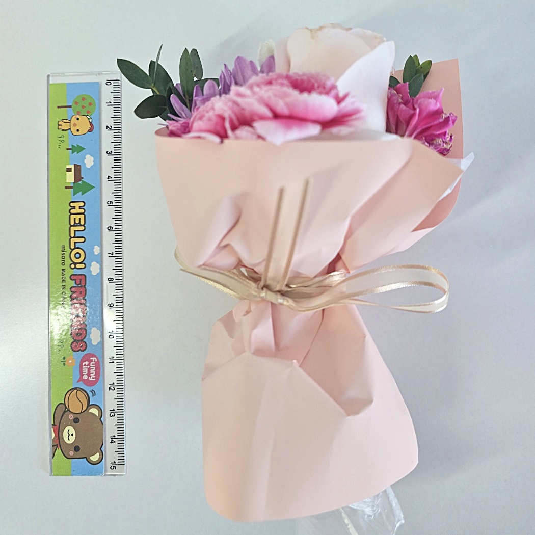추모용 꽃다발 생화 손바닥사이즈 접착테이프 전시용, 1개 이미지 7