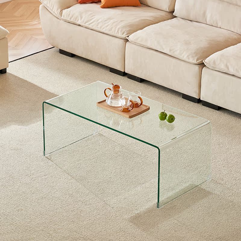 북유럽 커피 좌탁 유리 소파테이블 모던 투명 탁자 투명 60x35x35cm
