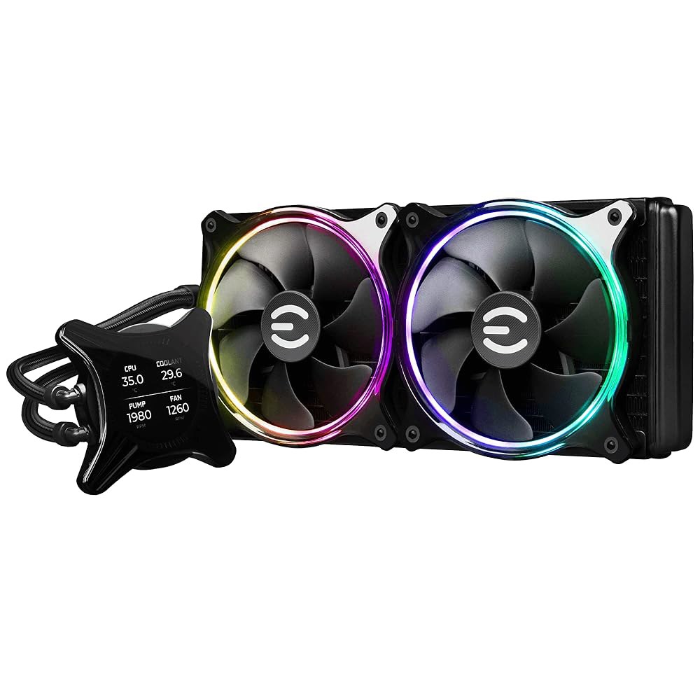 EVGA CLCx 280mm 올인원 LCD (400-HY-CX28-V1) CPU 쿨러 액체 280mm CLCx - 상품 이미지