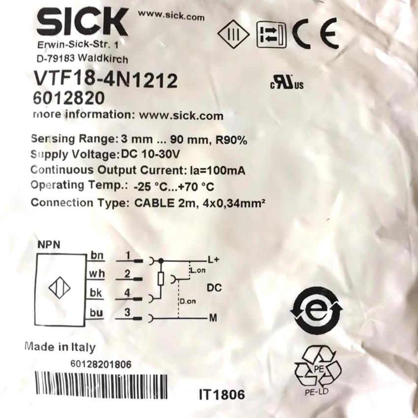 SICK -새 VTF18-4N1212 VTF18-4P1212 VTE18-4N4212 원본