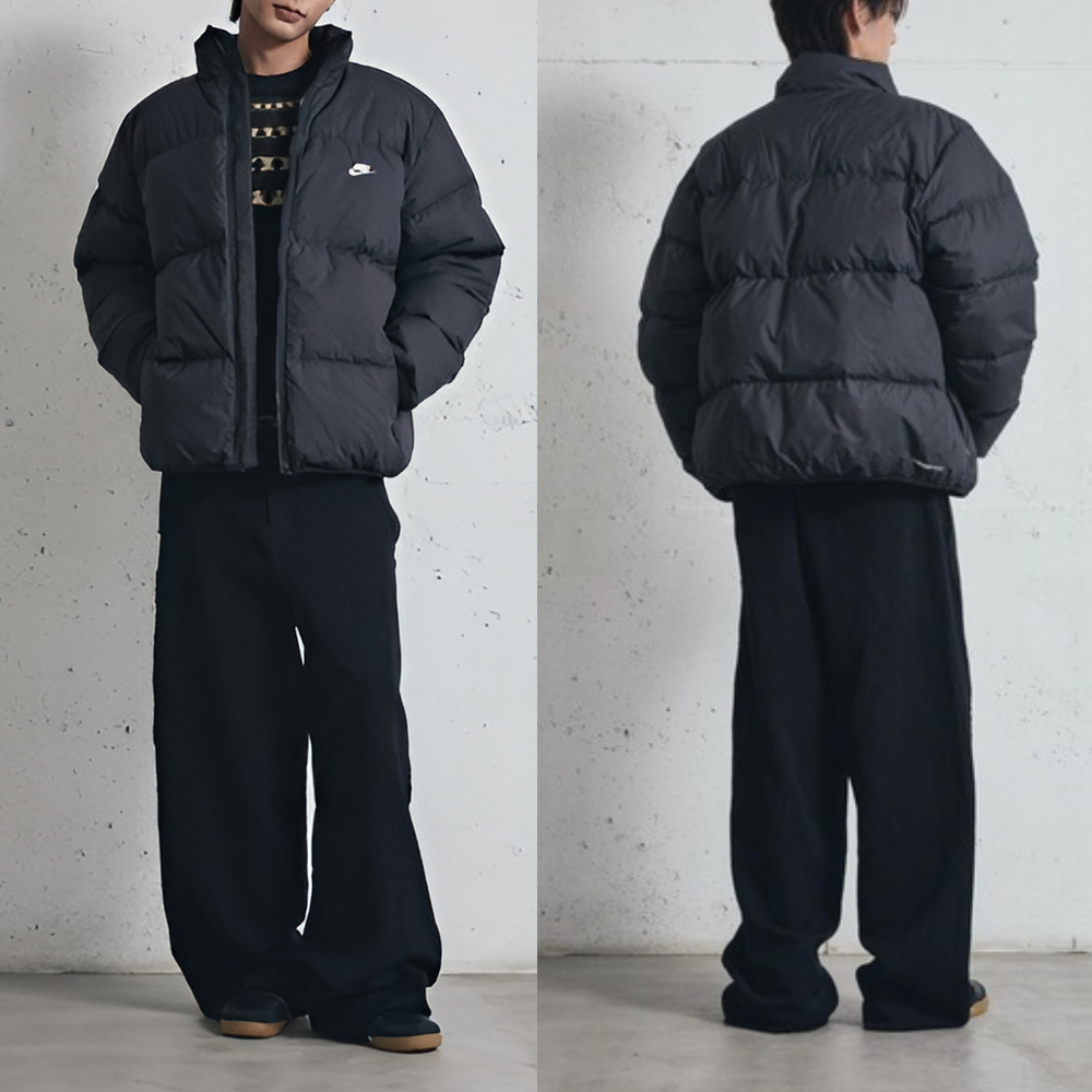 나이키 경량 패딩 점퍼 자켓 숏패딩 블랙 - 상세 이미지 2