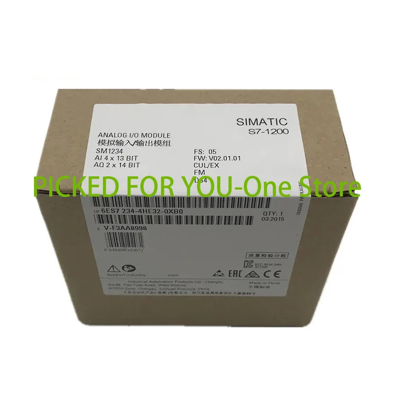 6ES7234-4HE32-0XB0 6ES7 234-4HE32-0XB0 S7-1200 SM1234 PLC 아날로그 모듈.