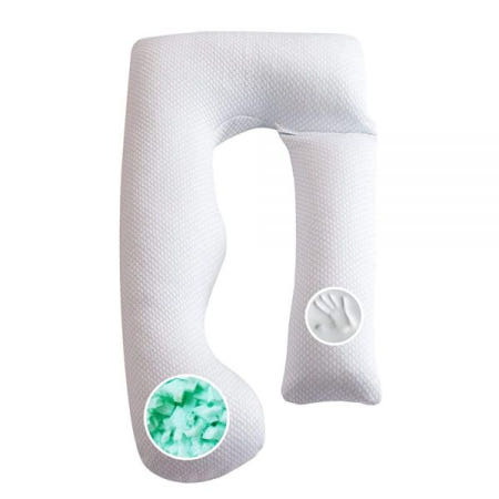 [해외]수면용 임신 베개 | 임산부가 수면을 위한 쿨링 젤 고클럭 메모리 폼 사이드 슬리퍼 바디 U자형 임산부 193540