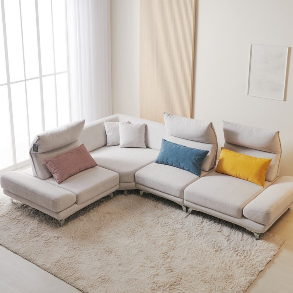 까사홈 조야 패브릭 스윙+헤드무빙 코너형 모듈 소파