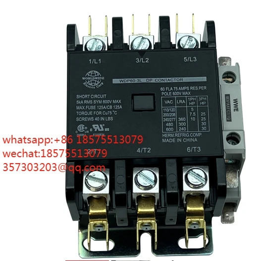 WDP60-3L DP K1 접촉기24V AC 코일 Aux 접점
