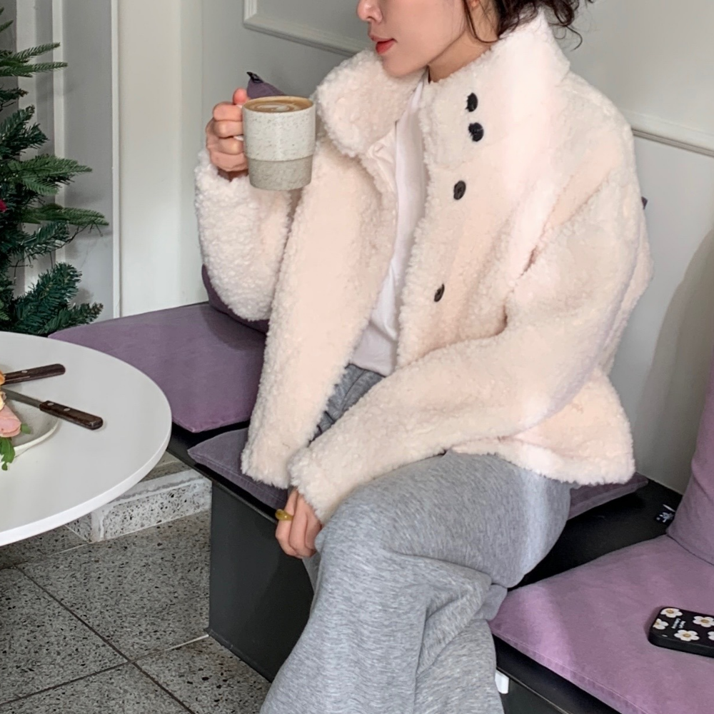 여자양털무스탕 뽀글이퍼자켓 스웨이드안감 여성겨울아우터 이미지 6