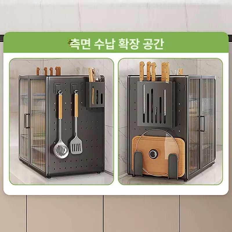 주방 그릇 건조대 싱크대 벽걸이 스테인리스 식기 정리 선반 수납대 - 상세 이미지 3