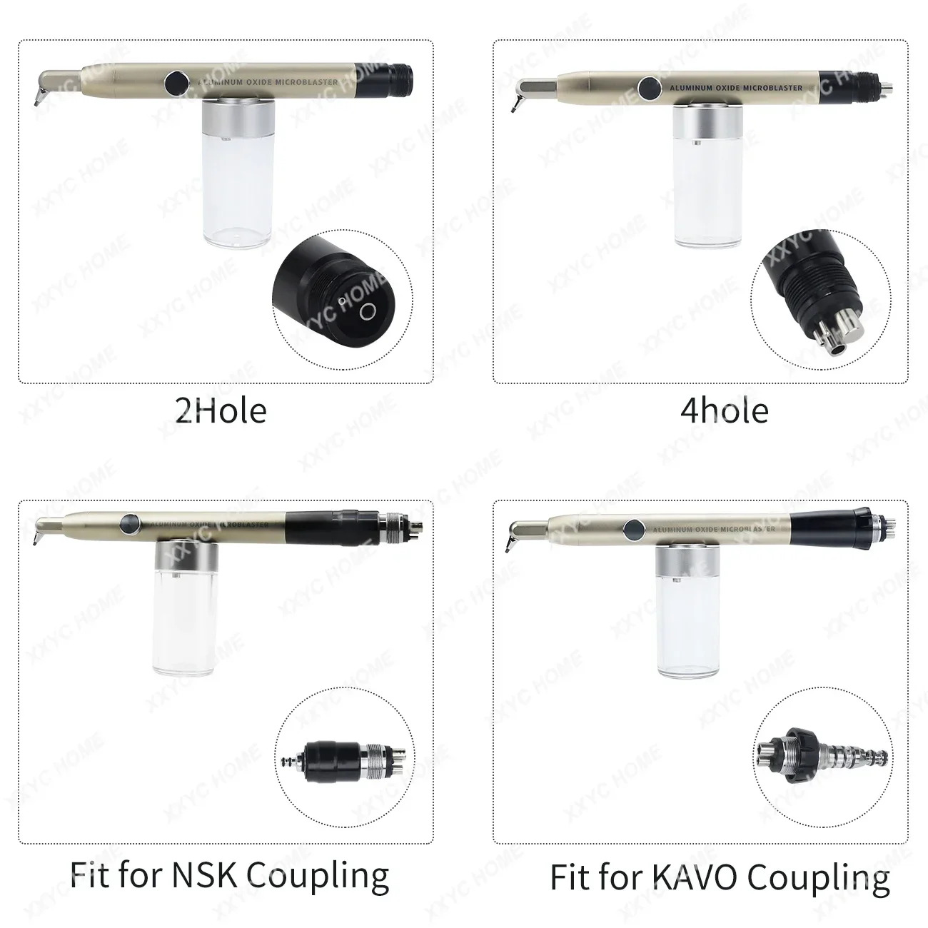 2in1Dental 도구 알루미늄 산화물 마이크로 블래스터 알루미나 에어 마모 폴리 셔 Microetcher 물로 샌드 블라스팅