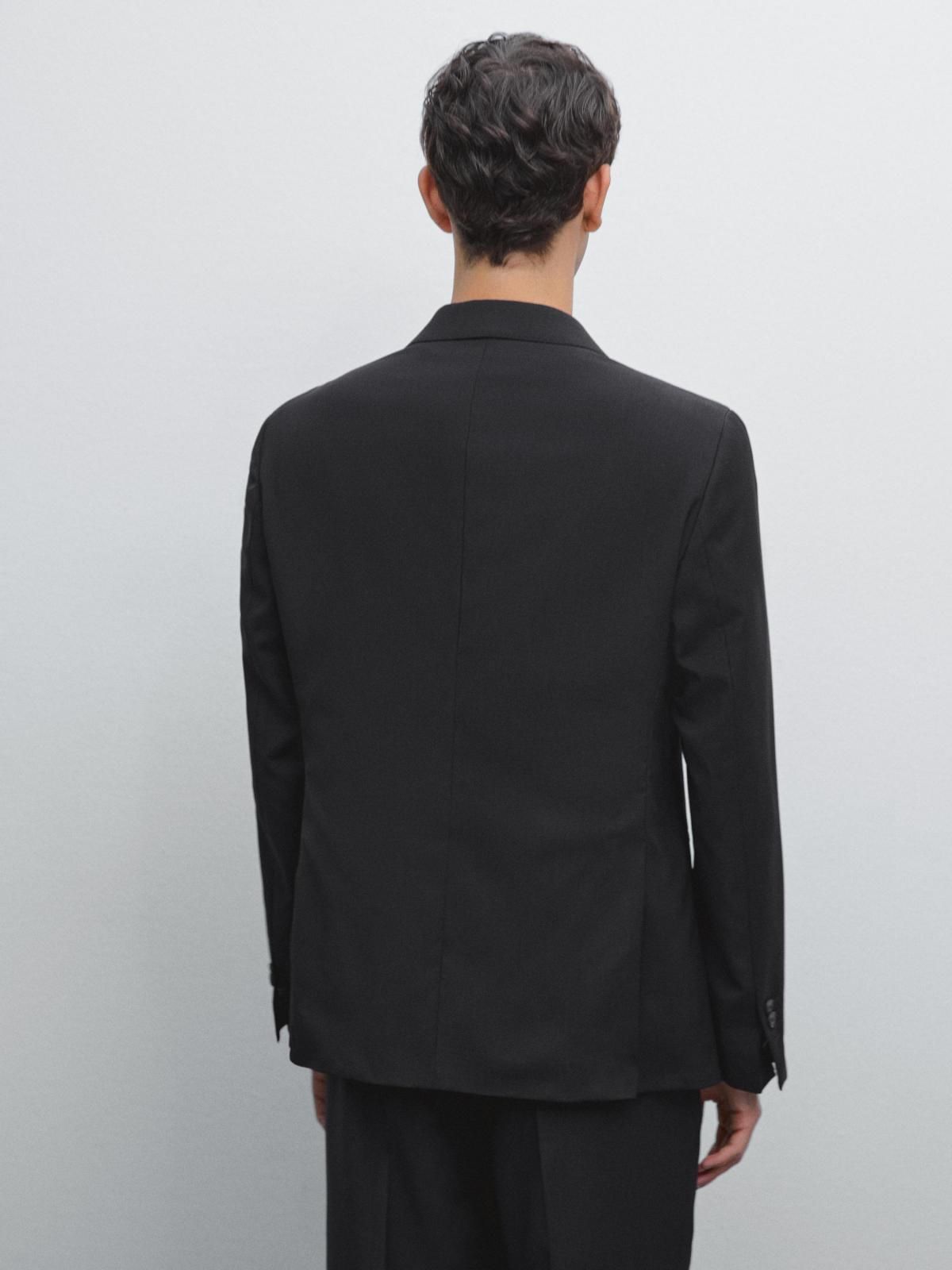 마시모두띠 클래식 울 테일러드 블랙 블레이저 3540/529 BLACK - 상세 이미지 3
