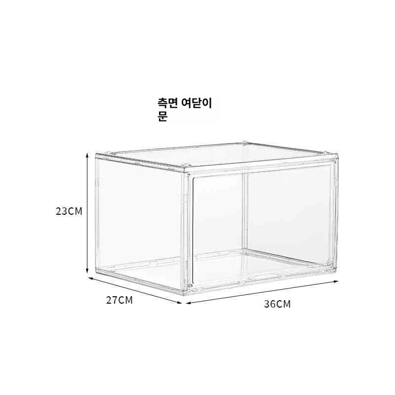 부츠 슈케이스 신발장 높은 신발 장화 아크릴 수납 45cm 보관함 투명 운동화 슈박스 - 상세 이미지 5
