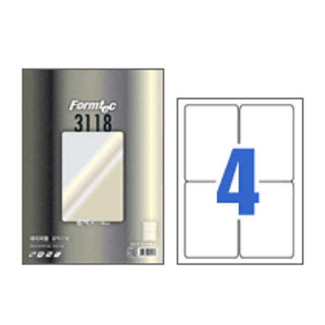 폼텍라벨지 (LB3118/4칸/광택/100매) - 상품 이미지