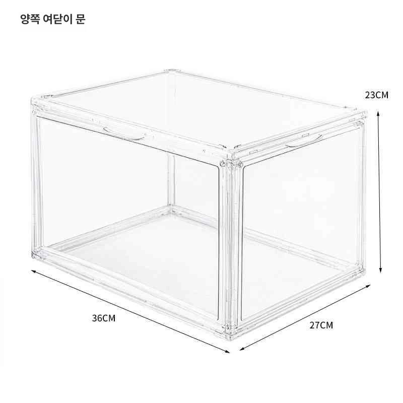 부츠 슈케이스 신발장 높은 신발 장화 아크릴 수납 45cm 보관함 투명 운동화 슈박스 - 상세 이미지 2