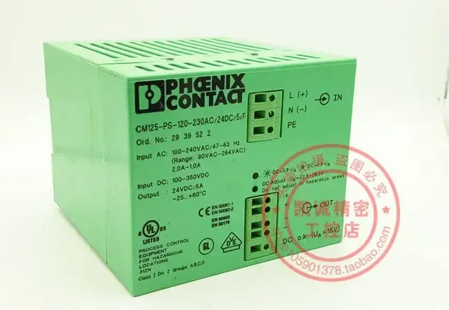 2025.4오리지널 Phoenix 스위칭 전원공급장치 CM125-PS-120-230AC/24DC/5/F 2939522