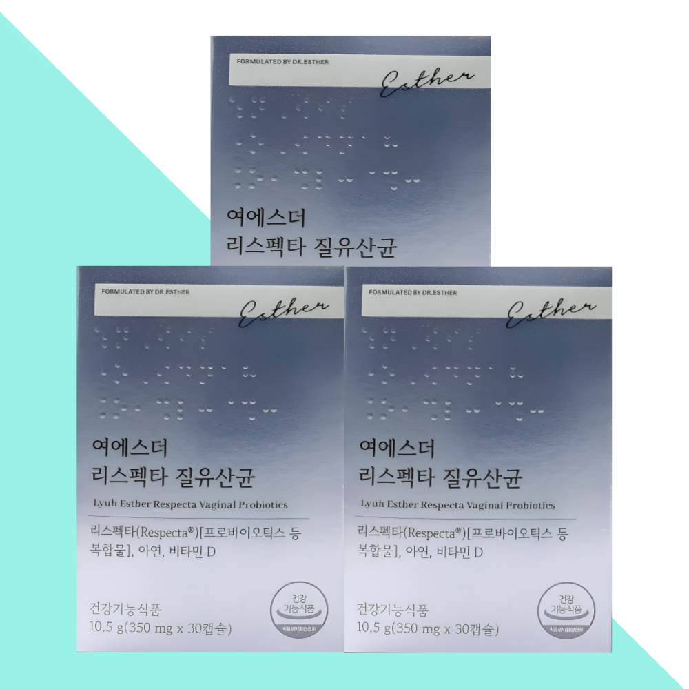 여에스터 리스펙타 질유산균 에스더포뮬러 30캡슐X3개 - 상품 이미지