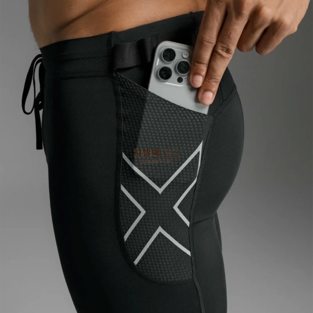 2XU PWX 에어로 메쉬 컴프레션 쇼츠 남성 러닝 타이즈 레깅스 블랙 MA7374B - 상세 이미지 2