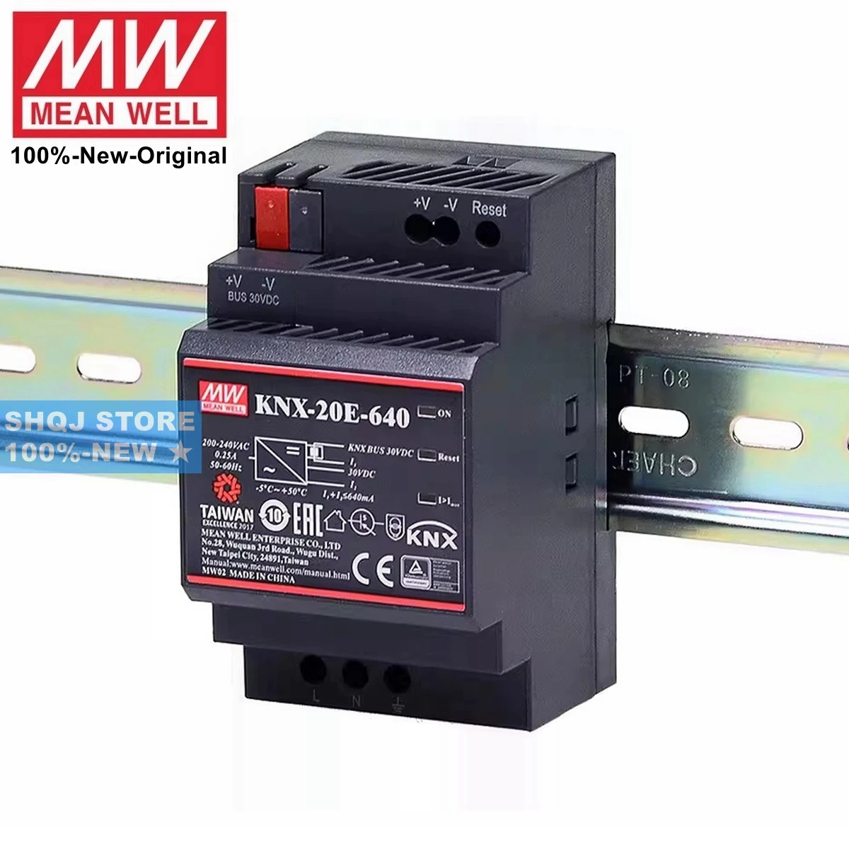 MEAN WELL -새 KNX-20E-640 knx/EIB 640mA KNX 홈 제어 전원 모듈