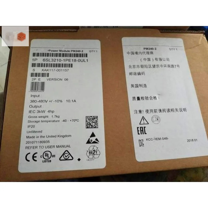 6SL3210-1PE18-0UL1 인버터 원본