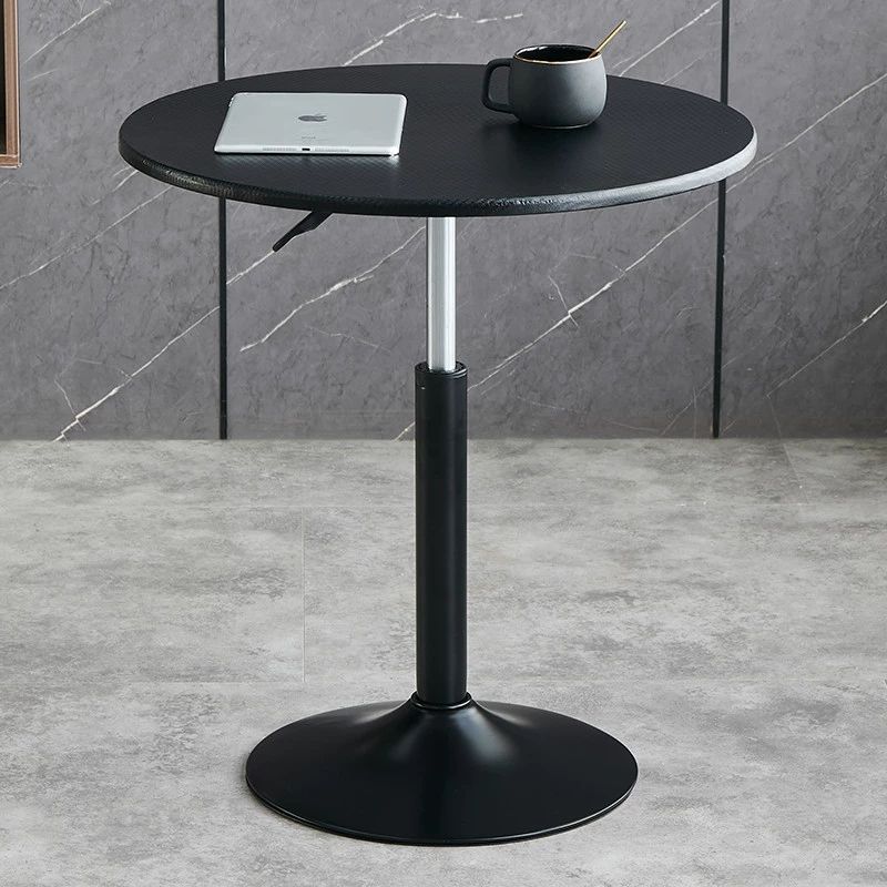 리프트 이동식 테이블 원형 탁자 바퀴달린 소파 식탁 바퀴 높이조절