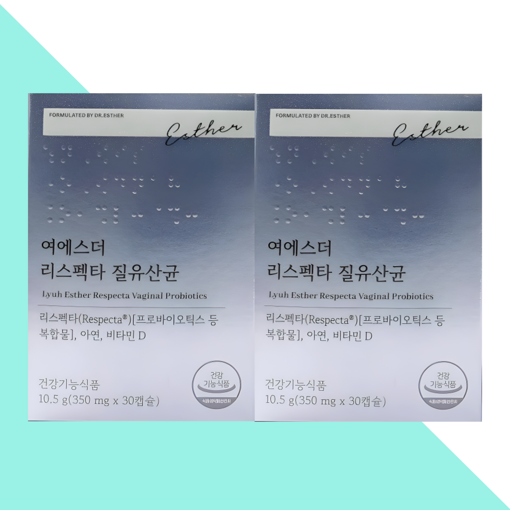 여에스터 리스펙타 질유산균 에스더포뮬러 30캡슐X2개 - 상품 이미지