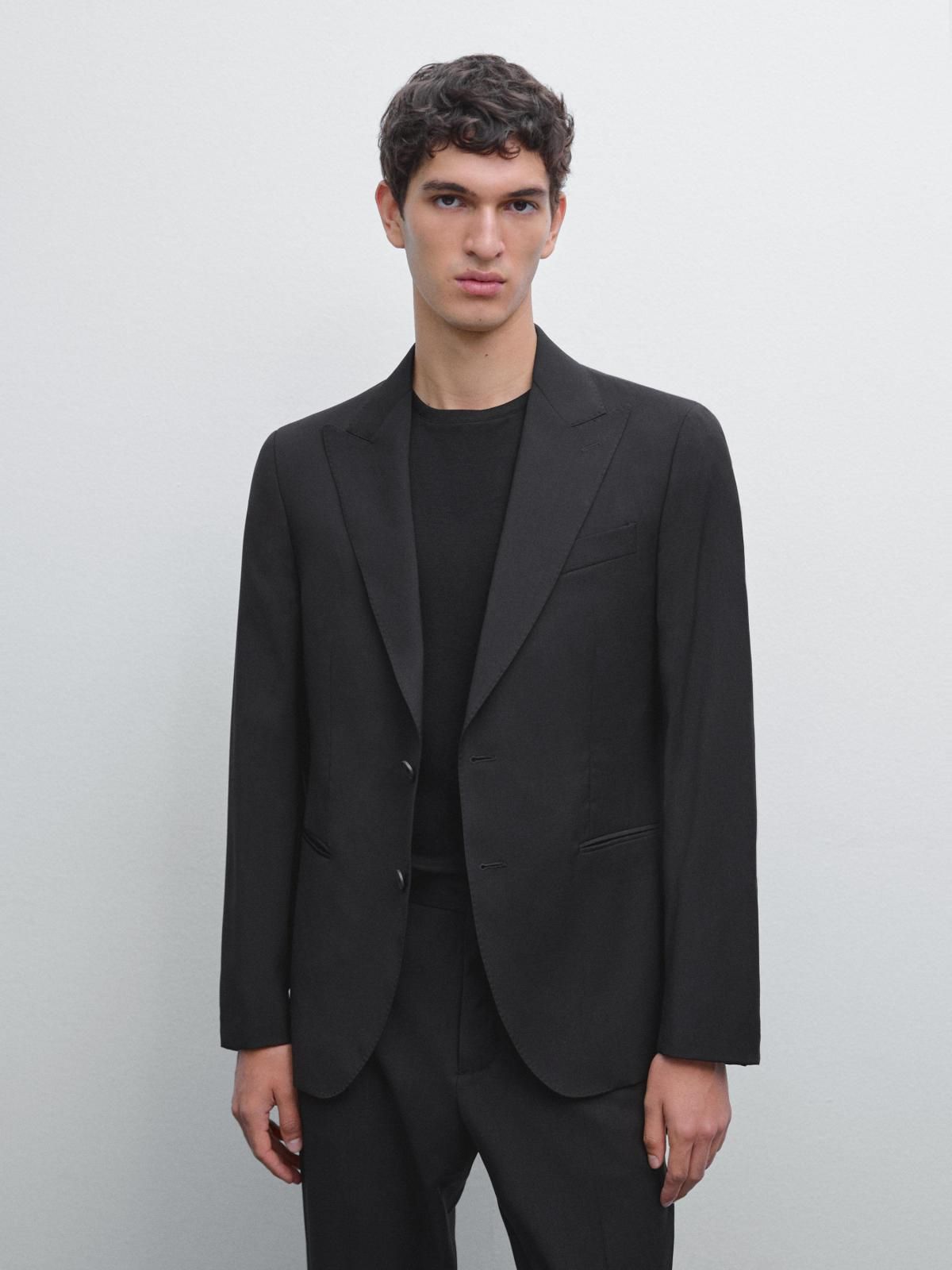 마시모두띠 클래식 울 테일러드 블랙 블레이저 3540/529 BLACK - 상세 이미지 5