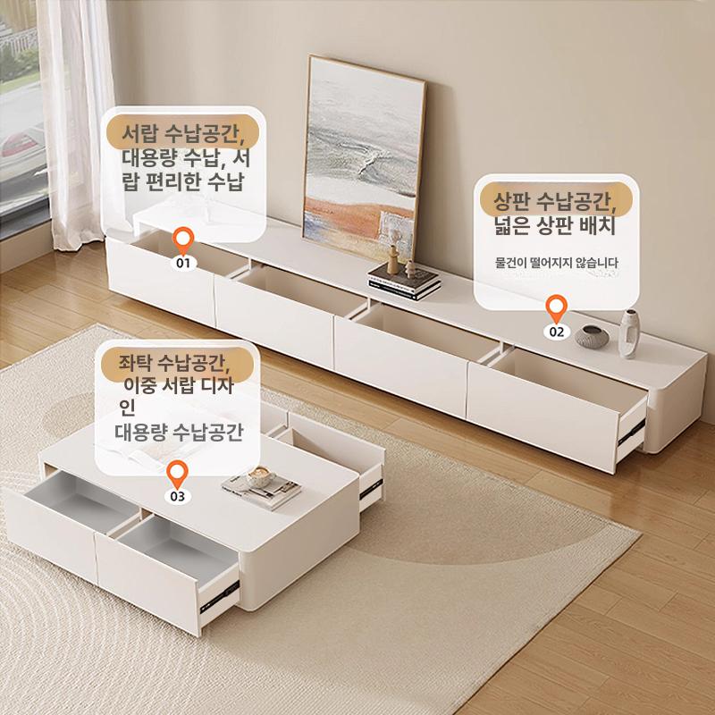 85인치 TV장 북유럽 거실장 높은 티비장 거실 수납장 - 상세 이미지 3