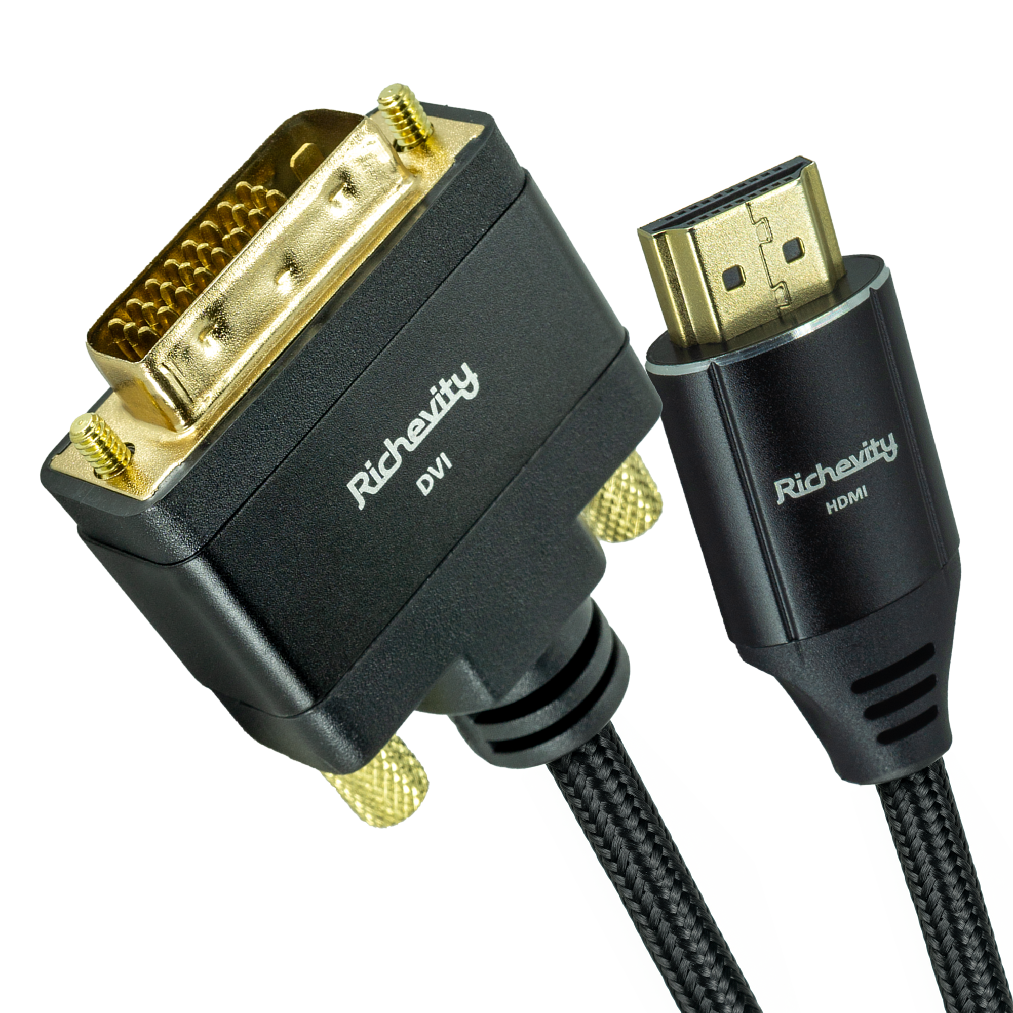 듀얼 모니터 연결 케이블 HDMI 2.0 to DVI-D 리체비티 듀얼 모니터 케이블