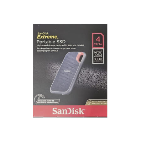 [샌디스크] E61 Extreme Portable NVMe 외장SSD 4TB, 블랙 GD [택배발송]