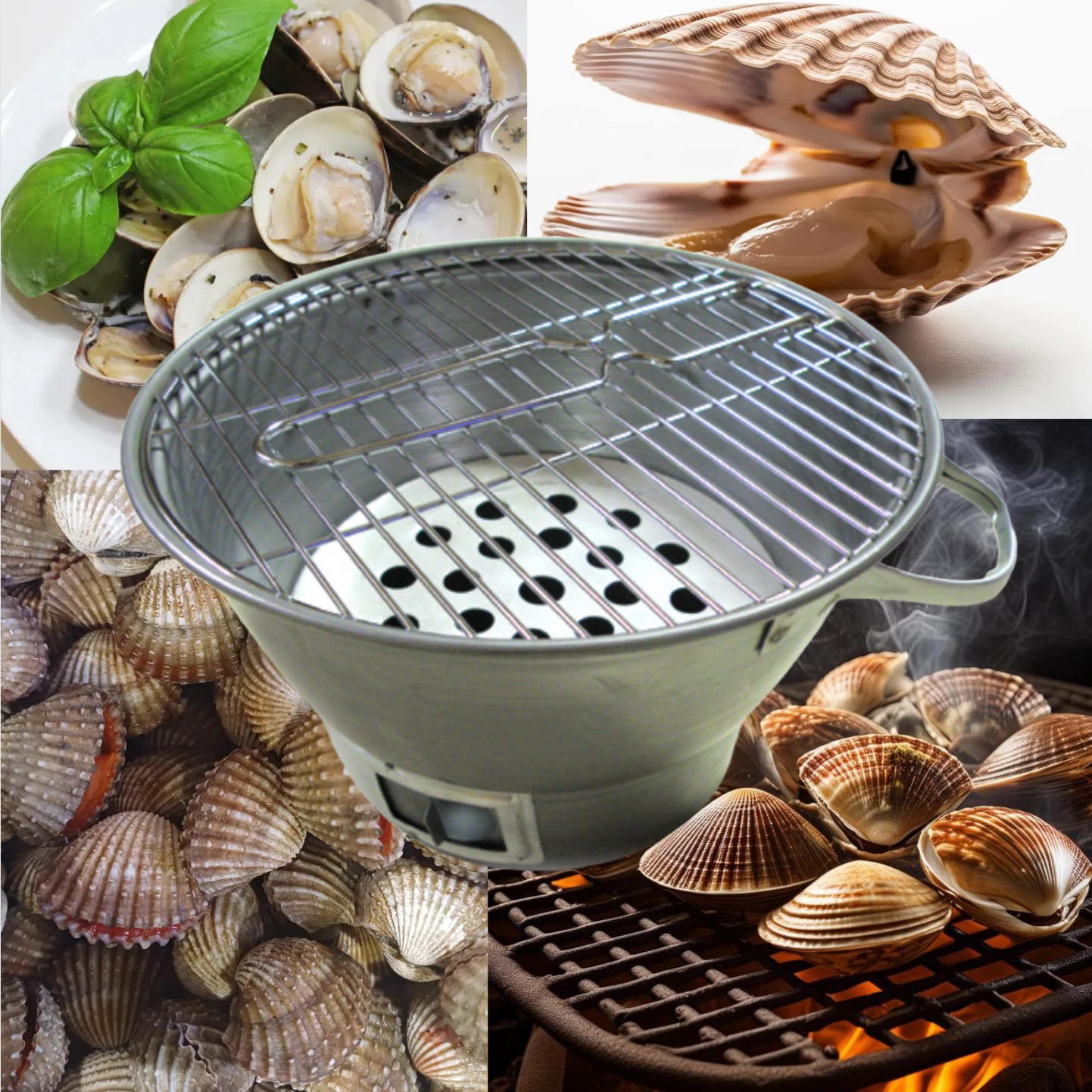 원형 화로대 가정용 숯불 화로 조개 구이 화로 소형 화로